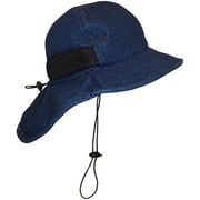 NIce Caps Kids Washed Distressed Cotton Denim Adjustable Hiker Sun Hat