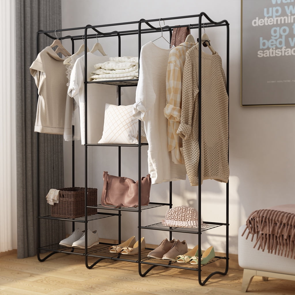 Free Standing Closet Organizer,Large Clothes Storage & Standing Garmen