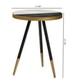 thumbnail image 4 of Baxton Studio Lauro Estampe Ronde en Marbre et Table d'Appoint en Métal Noir et Or, 4 of 6