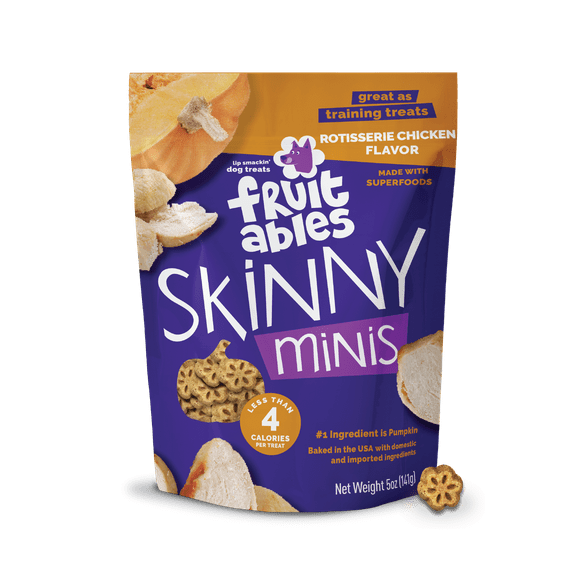Fruitables Skinny Minis Rotisserie Chicken Soft Dog Treats 5oz