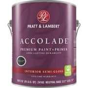 Pratt & Lambert Accolade Premium 100% Acrylic Paint & Primer Semi-Gloss Interior Wall Paint, Neutral Base, 1 Gal.