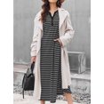 thumbnail image 7 of KISSGAL Women Long Nightgown V Nek Nightshirt Striped Sleepwear Full Length Sleepshirt with Pockets Long Sleeve Sleep Dress, 7 of 7