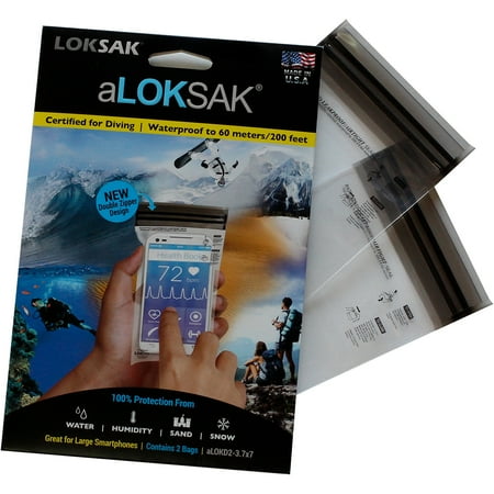 Aloksak Waterproof Bags - Loksak aLoksak Resealable Waterproof Storage Bags (2 Pack) - 3.7