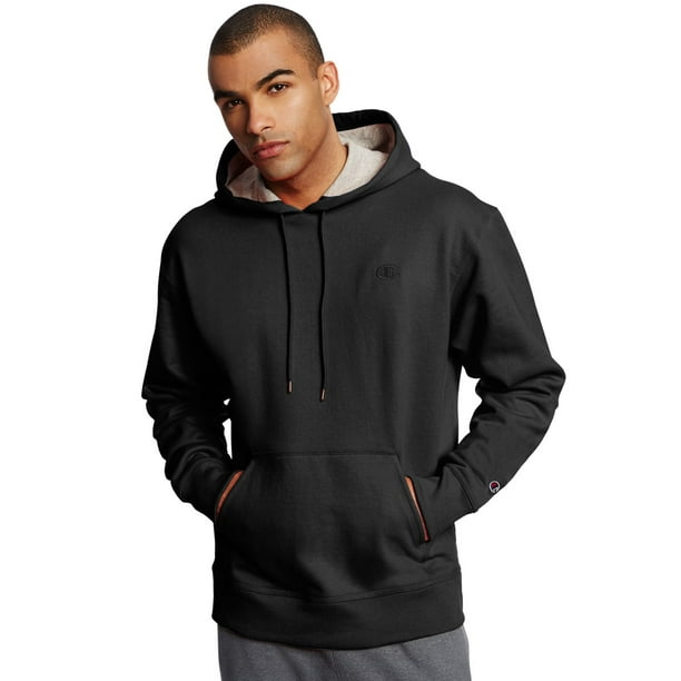Champion Mens Powerblend Fleece Pullover Hoodie M Black