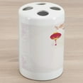thumbnail image 1 of Lantern Ceramic Toothbrush Holder, Abstract Image Depicting Chinese New Year Old Paper Celebration Lively Colors, Decorative Versatile Countertop for Bathroom, 4.5" X 2.7", Pink Pale Pink, 1 of 4