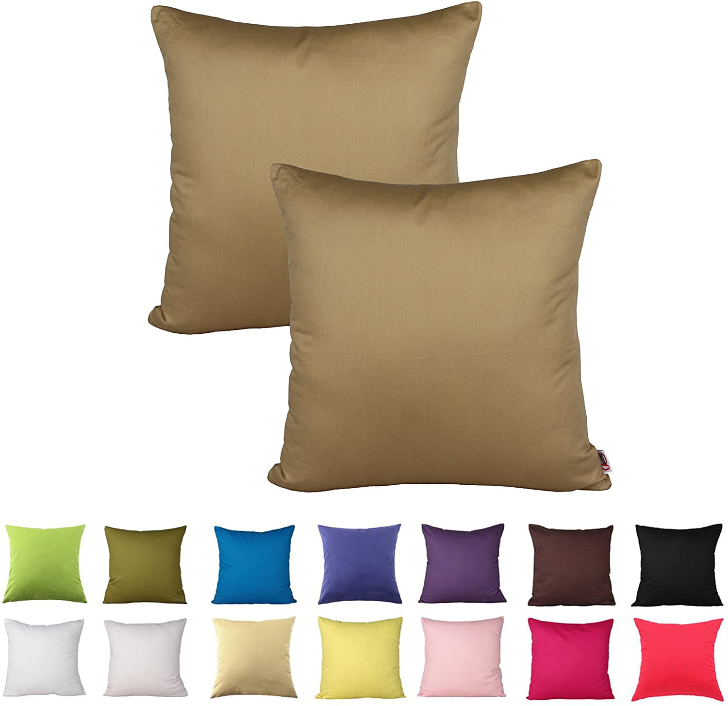 Cushion Cover Pillow Case Decorative Cushion Pillow 40x40 in 13 Sizes 100% Cotton 