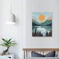 thumbnail image 4 of Creowell  Nature Wall Art Mountain Wall Decor for Living Room Boho Landscape Watercolor Forest Pictures Canvas Artwork Nordic Style Abstract Geometric Painting Bedroom Modern Home Decoration, 4 of 5