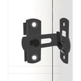 thumbnail image 1 of ORUYROP 90 Degree Locking Privacy Lock Sliding barn Door Latch Right Angle Door Clasp cam Lock (2 Large Black), 1 of 3
