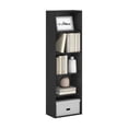 thumbnail image 2 of Furinno LUDER Book Shelf, 5-Cube Bookshelf, Bookcase with Open Shelf, 9.4 x 15.8 x 52, for Living Room, Bedroom, Home Office, Darkwood, 2 of 5
