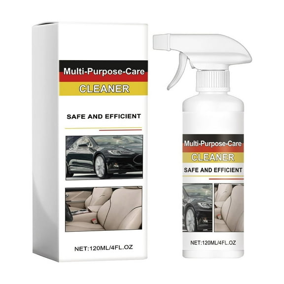 BallsFHK Car Multi-purpose Care Cleaner Leather Seat Interior Steering Wheel Decontamination Foam Cleaner 120ml