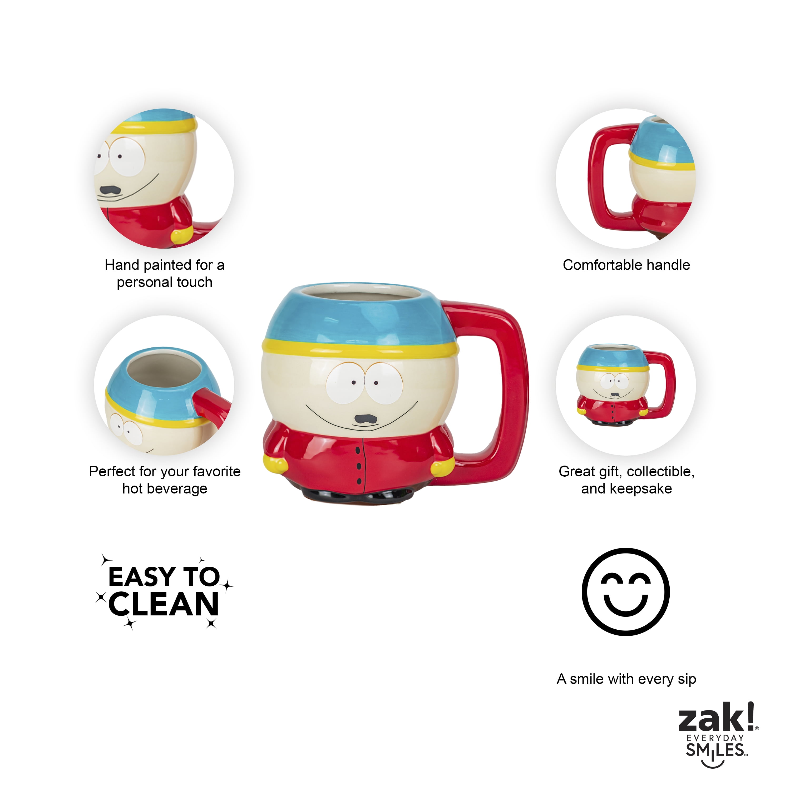 Zak Designs 16oz South Park Cartman Ceramic Sculpted Mug