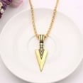 thumbnail image 2 of Soumake Arrowhead Pendant Men Necklace Vintage Alloy Chain Spearpoint Necklace Fashion Accessories Fashion, 2 of 8