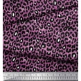 thumbnail image 2 of Soimoi Purple Cotton Duck Fabric Leopard Animal Skin Print Sewing Fabric Yard 44 Inch Wide, 2 of 3