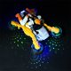 thumbnail image 5 of Juguete de motocicleta transformable de acrobacias | Luces LED coloridas y música | Conducción automática y prevención de colisiones | Ruedas luminosas | Regalo Interactivo | Plástico | Amarillo, 5 of 6