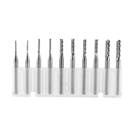 

10pcs Tungsten Carbide End Mill Engraving Bits Milling Cutter Cutting Edge1.0 1.5 2.0 2.5 3.0mm
