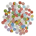 thumbnail image 1 of 100pcs 15mm Plaid Botones Botones de 2 Agujeros para Manualidades de, 1 of 9