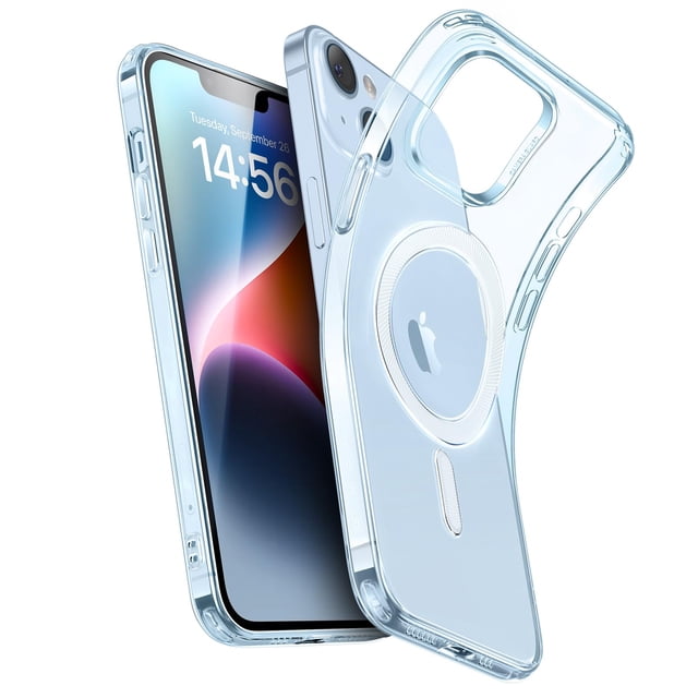 Funda de silicona transparente ESR para iPhone 14/13 con MagSafe Blue