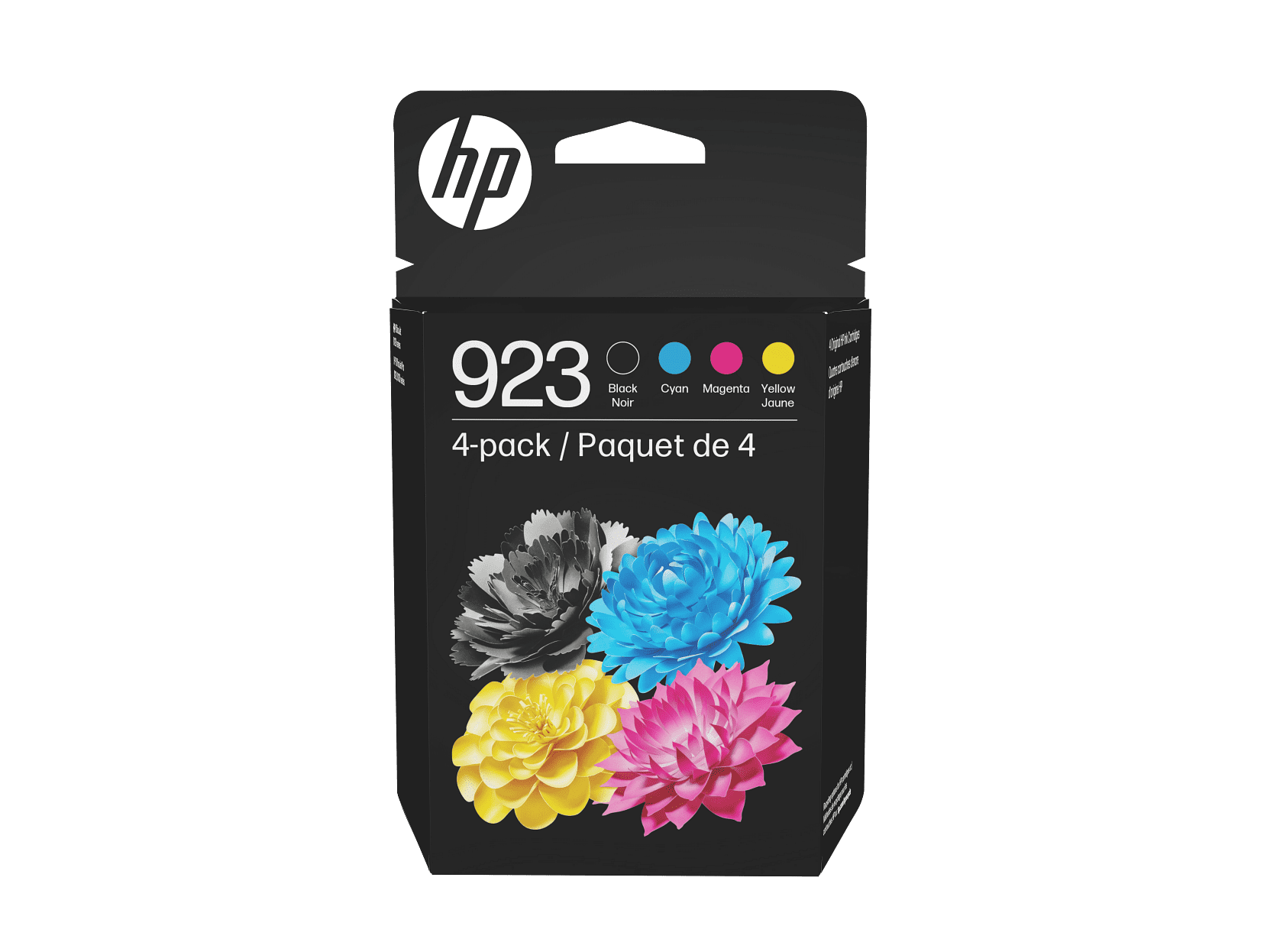 HP 923 CMYK Original Ink Cartridge 4-Pack, ~500 pages K, ~400 pages C/M/Y,