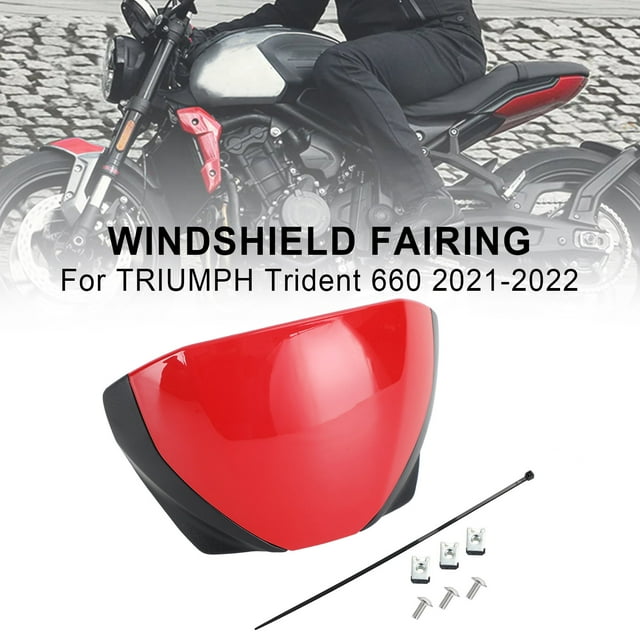 Front Screen Windshield Fairing Windscreen Deflector For Trident 660 2021+ Red