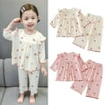 thumbnail image 7 of Mercatoo Toddler Baby Girl Fall Outfit Long Sleeve Fruit Print Wooden Ear Edge Tops Pants Clothes Set for 1 to 6 Years, 7 of 7