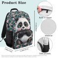 thumbnail image 7 of Aplkyhs School Backpack for Age 6-18 Large Capacity Ergonomic Padded Straps School Bag for Boys Girls Elementary Middle High School Students Back to School Use Panda Flower, 7 of 7