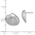 thumbnail image 5 of FJC Finejewelers 14k White Gold Clam Shell Post Earrings, 5 of 5