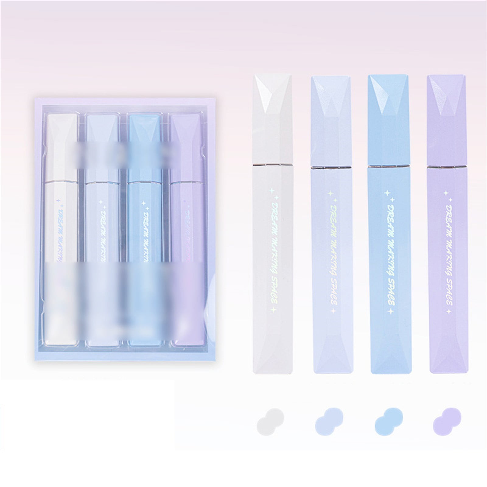Giyblacko Bright Pastel Highlighters Set Of 4 Aesthetic Highlighters In Chisel Tips Metal Highlighters Highlights Notes And Glitter Ink Sets 13ml