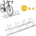 thumbnail image 2 of SDADI 4 Bikes Bicycle Floor Parking Rack Stand Indoor Adjustable Storage Stand- Silver, 2 of 7