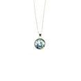thumbnail image 3 of Our Lady of Grace Mini Round Pendant w/ Pressed Flowers 18-inch, 3 of 8