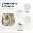 thumbnail image 6 of Lsque Elegant Ivory Flower Printed Women's Running Shorts with Liner Pockets,Elastic Quick Dry Workout Athletic Gym Yoga Shorts,Womens High Waist Shorts-Large, 6 of 9