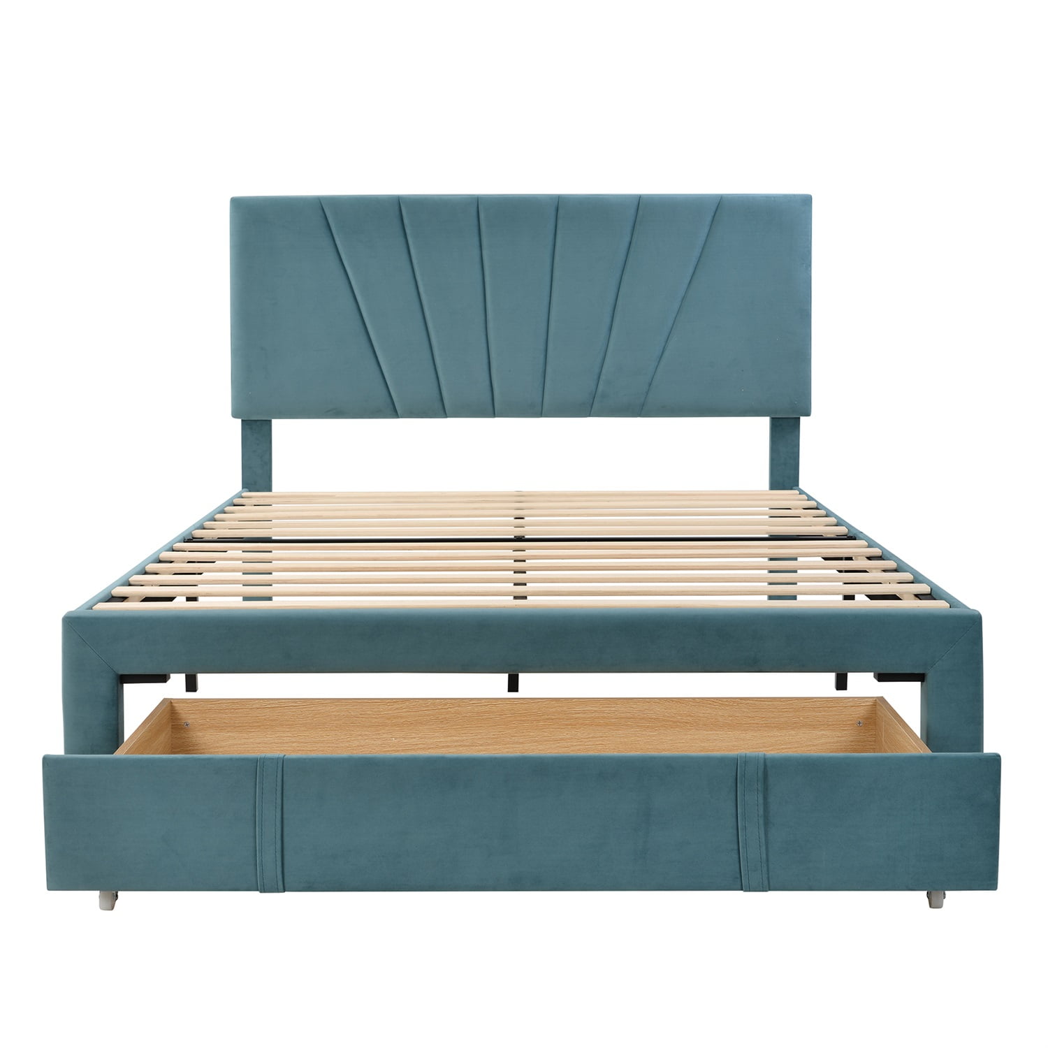 Kadyn Platform Storage Bed with Drawers, Queen Bed Frame with Headboard, Upholstered Platform Bed, No Box Spring Needed, Blue&Queen Kadyn Platform Storage Bed with Drawers, Queen Bed Frame with Headboard, Upholstered Platform Bed, No Box Spring Needed, Blue&Queen