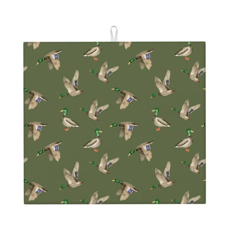 

Matuu Birds Wild Ducks for Dish Drying Mat for Kitchen Counter for Kitchen and Dining Kitchen Counter Accessories 16 x18
