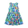 thumbnail image 3 of JUoaLXG Toddler Girls Casual Dresses Summer Kids Patterns Short Sleeve Baby Dress Outwear,Blue,2-3 Years, 3 of 5
