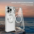 thumbnail image 3 of ShellTech Compatible with iPhone 11 Pro Max Magnetic Clear Case,Luxury Plating Electroplated Transparent Shockproof MagSafe Case with Full Camera Lens Protector for Women Girl Men,Silver, 3 of 5