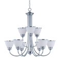 thumbnail image 1 of Maxim 21587SWPC Novus 9-Light Chandelier, Polished Chrome, 1 of 1