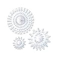 thumbnail image 2 of Beistle Club Pack of 24 White Tissue Snowflake Christmas Hanging Decorations 15", 2 of 2