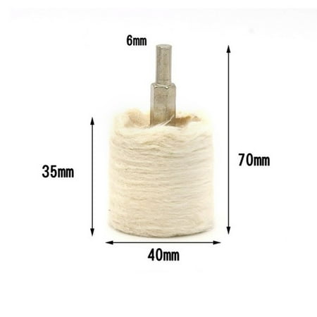 

1Pc Polishing Wheel White Cloth Wheel Grinding Head Bufffing Tool 6mm Shank