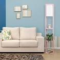 thumbnail image 5 of Simple Designs 62.5" Floor Lamp Etagere Organizer Storage Shelf with Linen Shade, Light Pink, 5 of 14