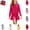 Hot Pink, variant on YOUYEDIAN Solid Color Hoodie Dress for Girls Casual Fashion Long Sleeve Hooded Mini Dress