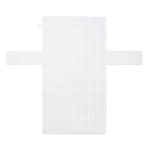 Uxcell 2Pcs Plastic Mesh Canvas Sheet 4 Count 36 cm/ 14 inch for Crochet Bag Making Cross Blank Canvas for Bag, White