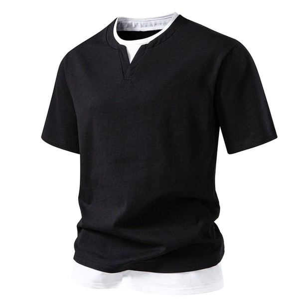 pstuiky camisetas para hombre, Camiseta deportiva con capucha y botones de moda informal para hombre, manga corta camisas casuales para hombre xxl