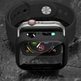 thumbnail image 4 of ANTHOUSE Compatible with Apple Watch Case 44mm iWatch SE Series 6 5 4 with Screen Protector, Slim Guard Thin Bumper Full Coverage Hard Cover Defense Edge for Women Men, Black White Red, 3 Pack, 4 of 17