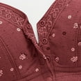 thumbnail image 4 of Elvqul Bras for Women Support Wirefree Plus Size Full Coverage Bralette Underwear Red Bras, 4 of 7