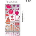 thumbnail image 4 of 1pc Sports and Study Element Stainless Steel Stencil Ball Camera Art Metal Journal Template, 4 of 9