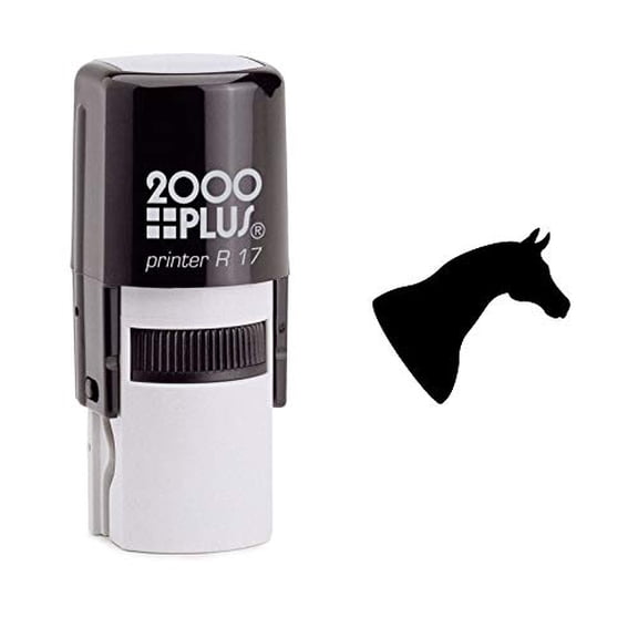 StampExpression - Black Knight Horse Self Inking Rubber Stamp - Black Ink (W-6878)