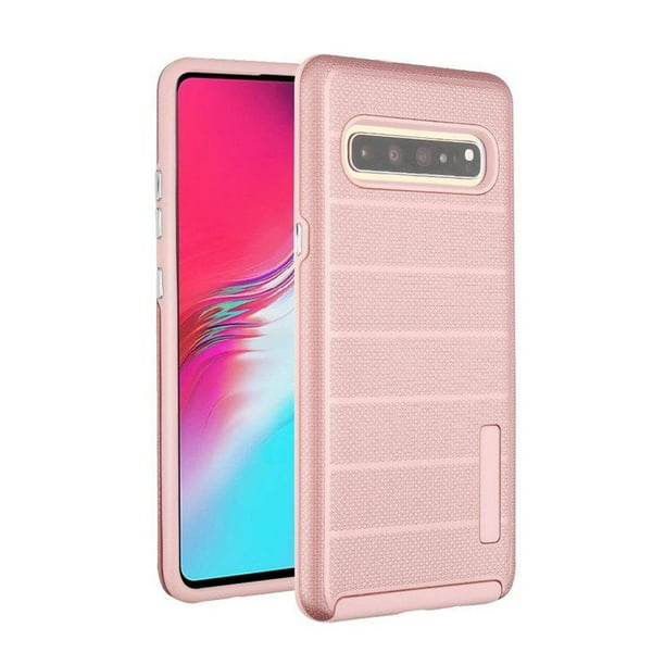 For Samsung Galaxy S10 5g Case By Insten Dots Textured Fusion Hard Plastic Soft Tpu Rubber Dual Layer Shock Absorbing Hybrid Case Cover Compatible With Samsung Galaxy S10 5g Walmart Com Walmart Com