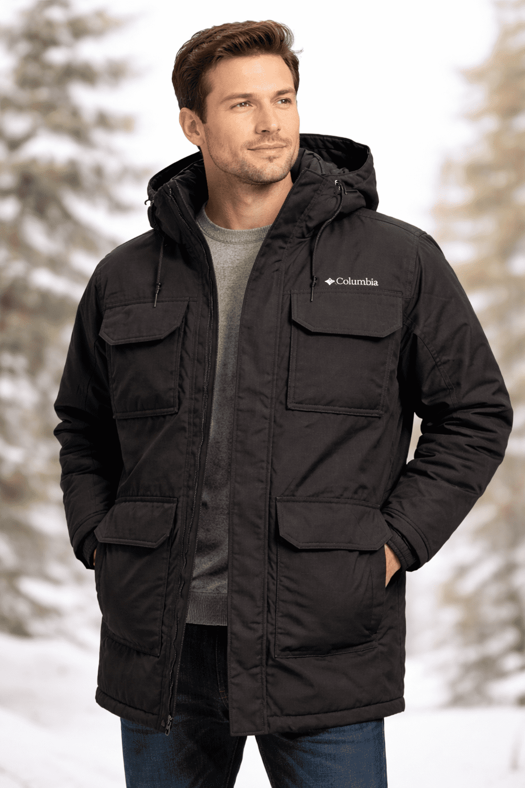 Columbia Men's Skein Mountain™ FS Down Parka – Black –XXL