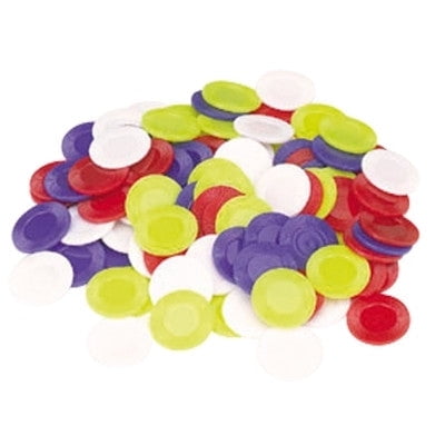 100 Piece Mini Small Round Plastic Chip Colored Cheap for Poker or Bingo Game