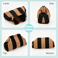 thumbnail image 2 of WANDF Clutch Purse for Women,Woven Evening Bags,Knit Striped Clutch Handbags,Dumpling Bag for Ladies (Khaki Black), 2 of 7