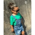 thumbnail image 3 of KIDSCOOL SPACE Baby Girls Denim Shorts,Little Boys Ripped Raw Edge Hem Jeans Summer Shortalls,Light Blue,4-5 Years, 3 of 8
